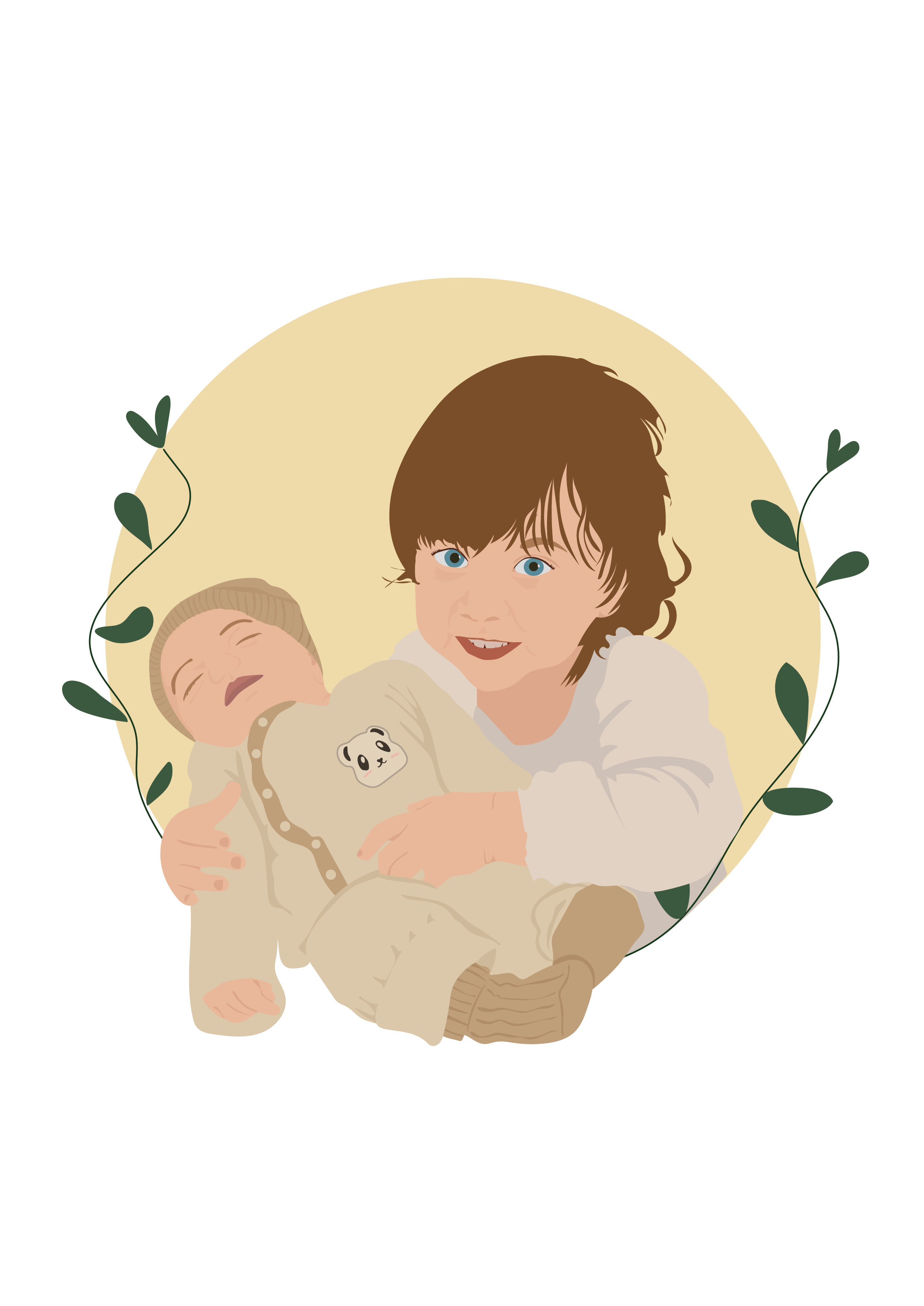 Illustrations représentant deux petites filles
