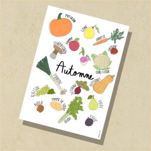 Affiche fruits & légumes - Automne